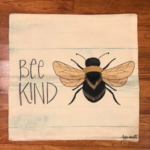 3/$20 - 18x18 Bee Kind Decorative Pillow Cover